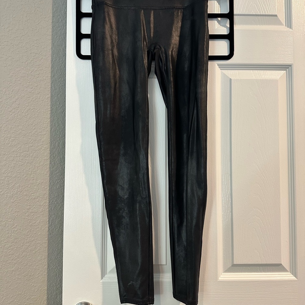 SPANX Black Faux Leather Leggings